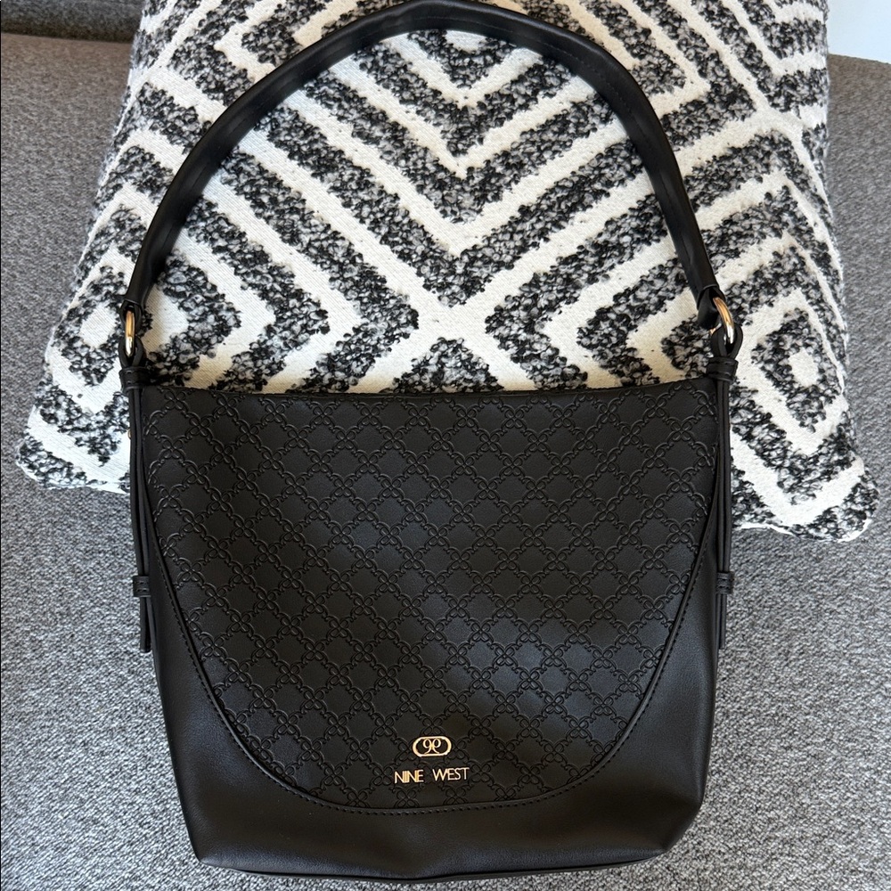 Nine West Black Patterned Shoulder Bag